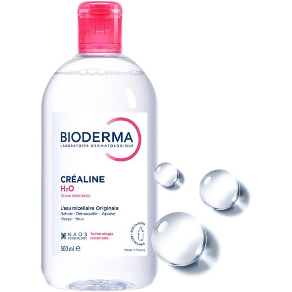 Bioderma Créaline H2O Eau Micellaire Démaquillante 500 ml – L'eau micellaire originale peaux sensibles