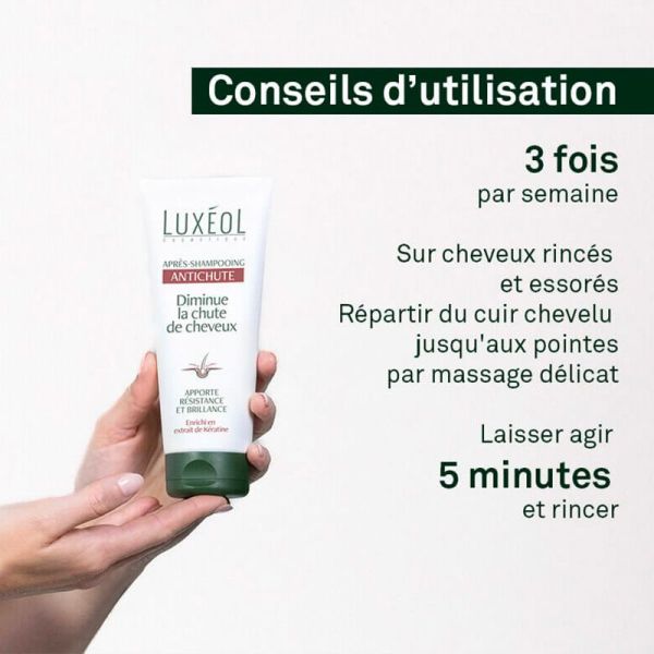 Luxéol Après-Shampoing Anti-Chute - 200ml - Diminue la chute et renforce la fibre capillaire