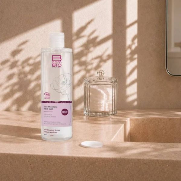 BcomBIO Eau Micellaire Pro-Âge 400 ml - Nettoie, démaquille et lisse les peaux sensibles