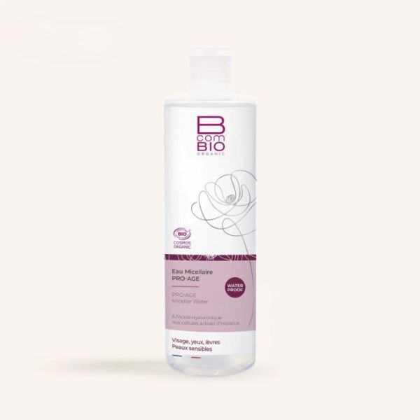 BcomBIO Eau Micellaire Pro-Âge 400 ml - Nettoie, démaquille et lisse les peaux sensibles
