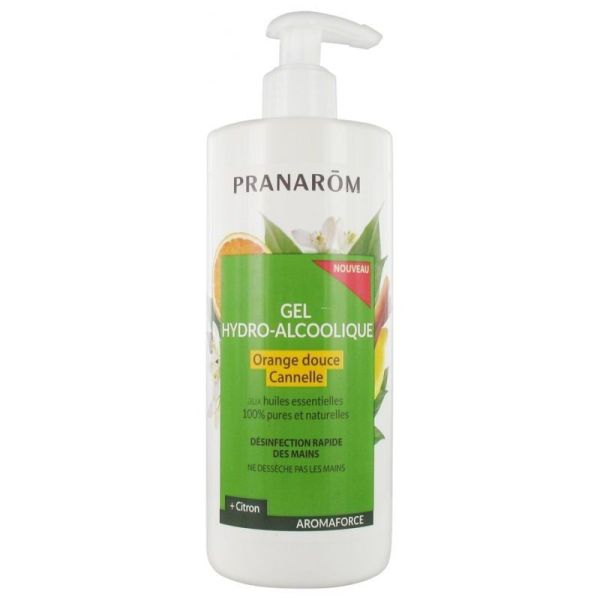 Pranarom Gel hydro-alcoolique 500 ml - Orange Douce