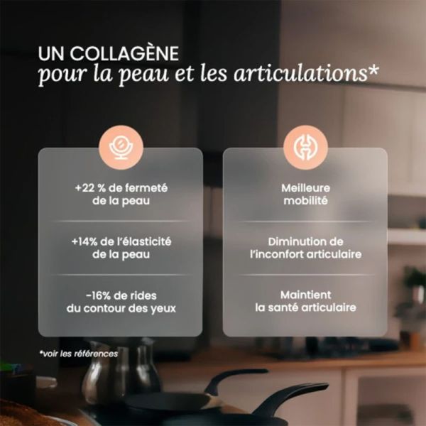 Nutri&Co Le Collagène Marin Type I II III et Vitamine C Pêche 180g – Jeunesse et articulations