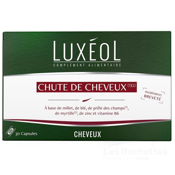 Luxéol Chute de Cheveux 30 capsules - Fortifie, favorise la croissance et l'état des cheveux