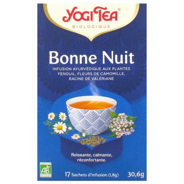 Yogi Tea Infusion Bonne Nuit Bio - 17 Sachets - Infusion apaisante pour le sommeil
