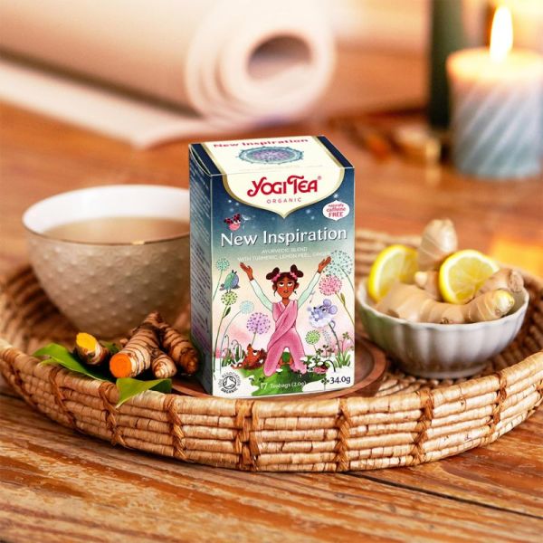 Yogi Tea Infusion New Inspiration Bio 17 sachets – Curcuma et Gingembre