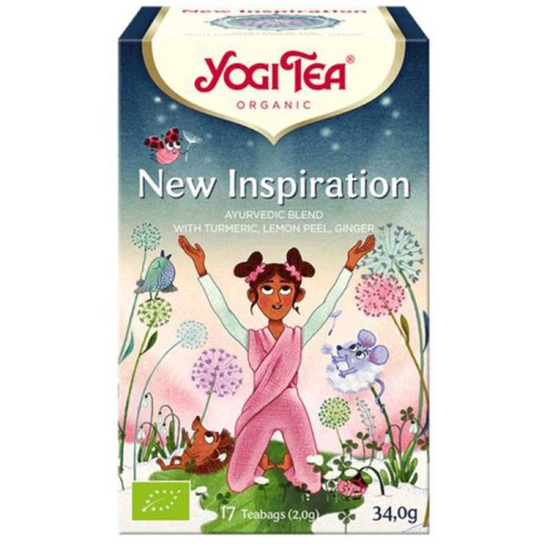 Yogi Tea Infusion New Inspiration Bio 17 sachets – Curcuma et Gingembre