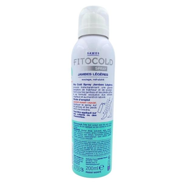 Fitocold Spray Jambes Légères 200 ml - Soulage et rafraîchit instantanément