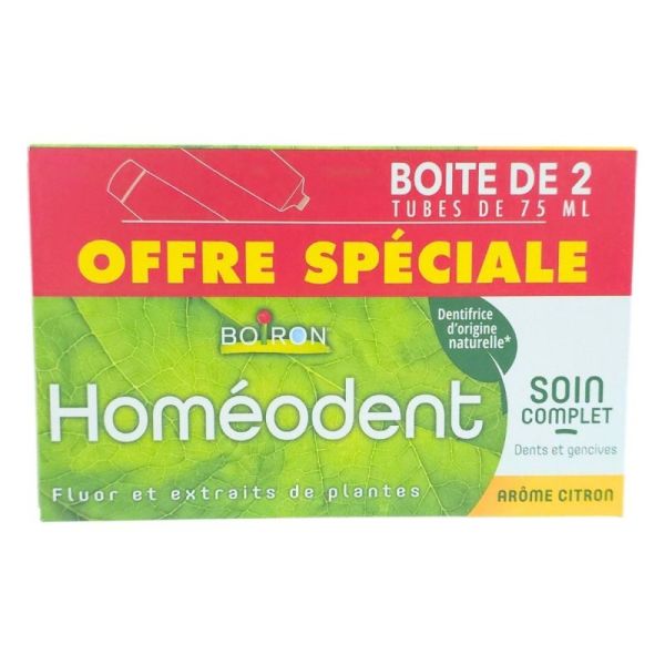 Homéodent Dentifrice Soin Complet Citron - Lot de 2x75ml