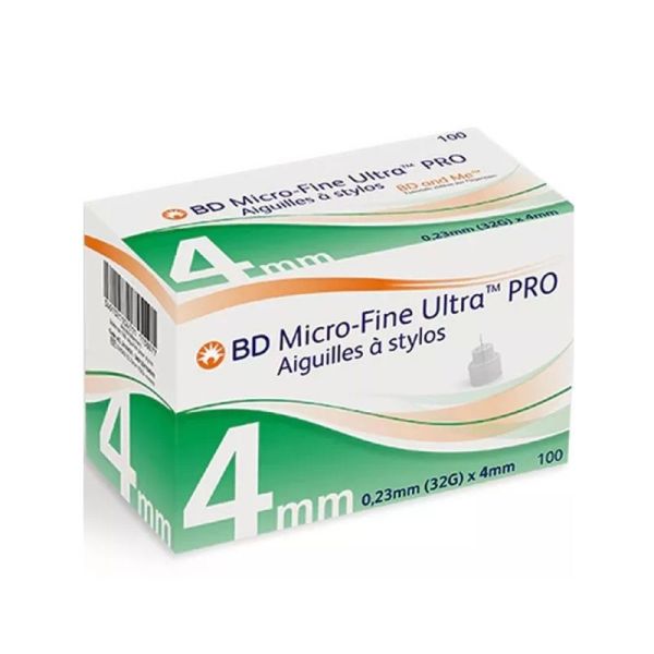 Bayer BD Micro-Fine Ultra™ Aiguilles 0.23 × 4 mm Pour Stylo - Boite de 100