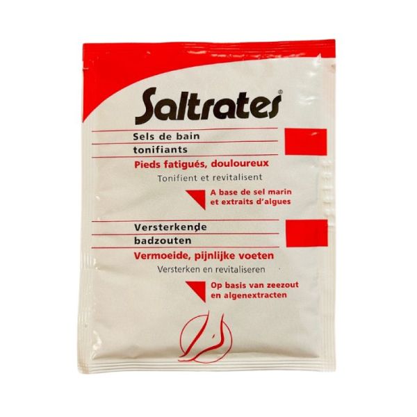 Saltrates Sels de Bain Tonifiants - Tonifie et Revitalise les Pieds Fatigués et Douloureux - 20g