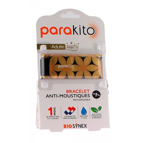 Parakito Party Bracelet Anti-Moustiques Adulte - Motif Noeud - Bracelet + 2 recharges