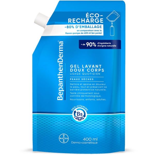 BepanthenDerma® Gel Lavant Doux Corps Éco-Recharge 400ml