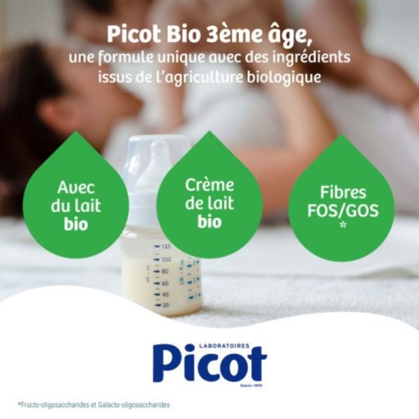 Picot Bio 3ème âge (dès 10 mois) 800 g lait en poudre - Soutient le système immunitaire
