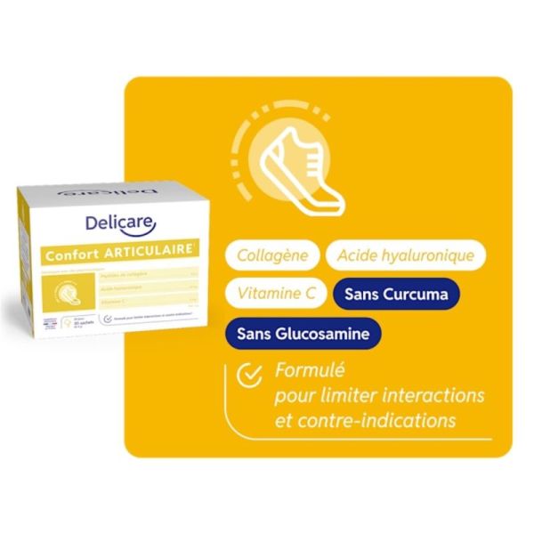 Delicare Confort Articulaire 30 sachets - Soutien du confort des articulations