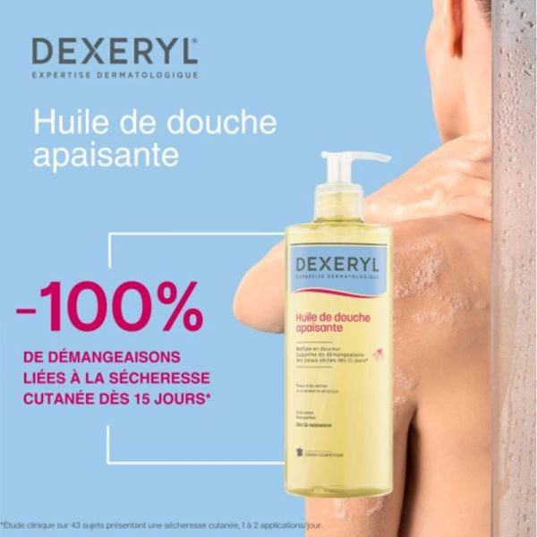Dexeryl Essentiel Huile de Douche Apaisante 500ml – Relipidante et anti-grattage