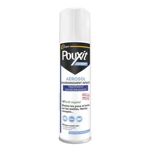 Pouxit Environnement Actif Végétal Traitement de l'Environnement - 100ml - Élimine poux, lentes et parasites