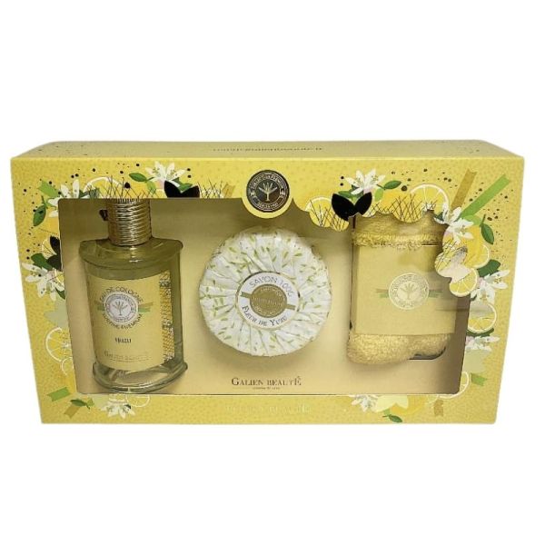Galien Beauté Coffret Fleur de Yuzu - Eau de cologne + savon + gant de toilette
