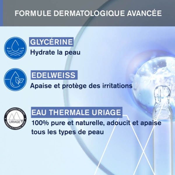 Uriage Bébé 1ères Lingettes d'Eau Nettoyante 70 lingettes - Dès la naissance, à l'eau thermale & edelweiss bio