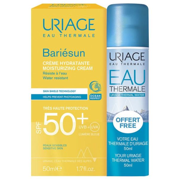 Uriage Bariésun Crème Hydratante SPF50+ 50ml + Eau Thermale 50ml OFFERTE