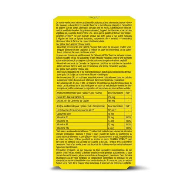 Phytoresearch ControlStérol 60 gélules – Complément régulateur de cholestérol jour et nuit