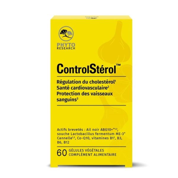 Phytoresearch ControlStérol 60 gélules – Complément régulateur de cholestérol jour et nuit
