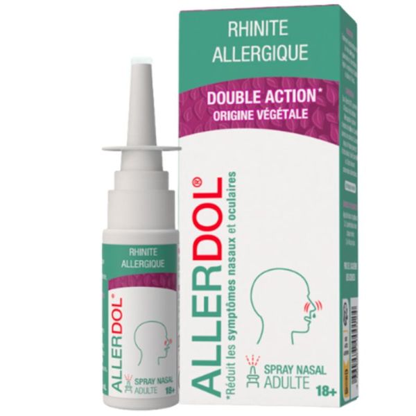 Allerdol Rhinite Allergique Double Action - Spray Nasal Adulte - 15ml - Protection et soulagement