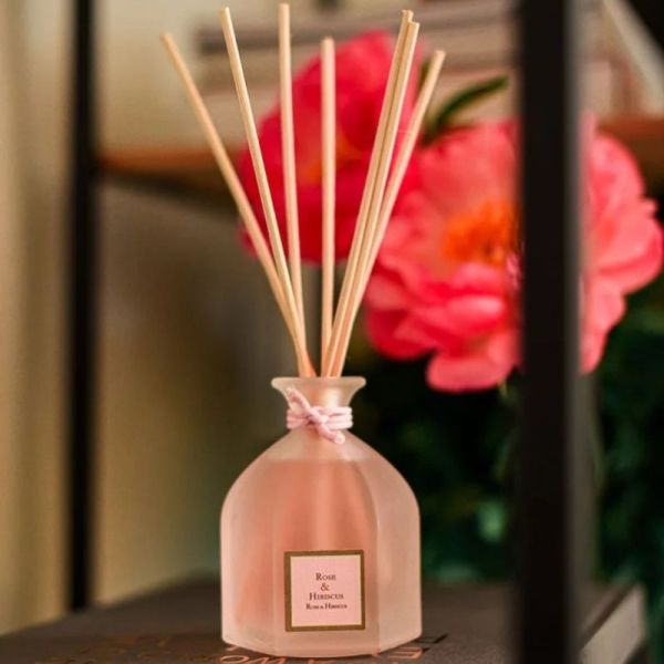 Collines de Provence Bouquet Parfumé Rose & Hibiscus 100ml – parfum d’intérieur floral élégant