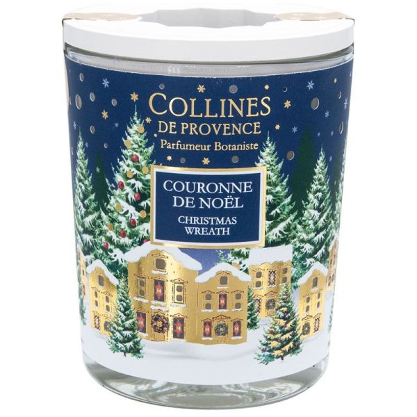 Collines de Provence Bougie de Noël - Parfum Couronne de Noël - 180 g