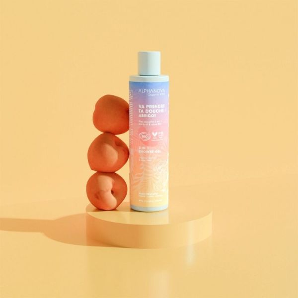 Alphanova Kids Va Prendre Ta Douche ! Gel Lavant 3en1 Bio - 250ml - Senteur Abricot