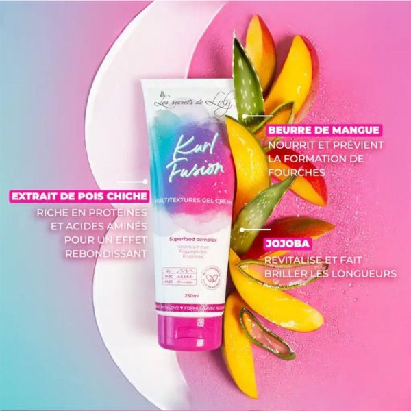 Les Secrets de Loly Kurl Fusion Gel-Crème Multi-Textures 250ml – Définition et nutrition des boucles