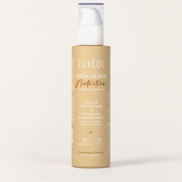 Luxéol Crème de Soin Nutrition Flacon 150 ml - Nourrit au quotidien, apporte douceur et souplesse aux cheveux secs à très secs sans rinçage