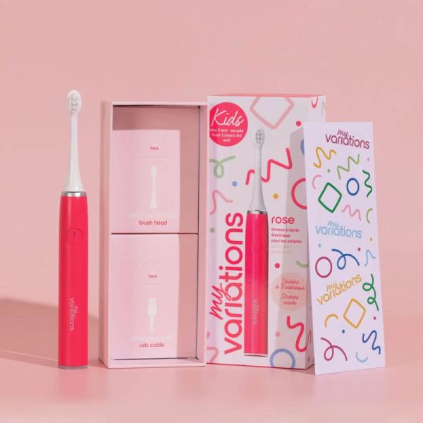 Myvariations Kids Brosse À Dents Électrique Enfant - De 3 à 12 ans - Couleur Rose - 1 unité