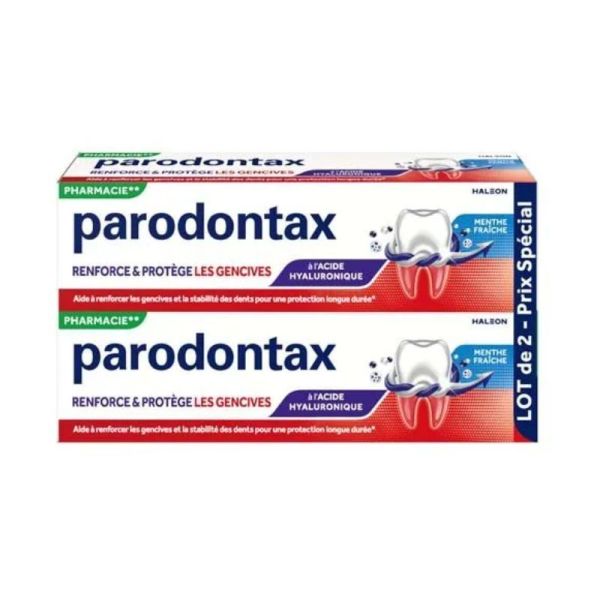 Parodontax Dentifrice Renforce et Protège les Gencives Acide Hyaluronique - 2 x 75ml