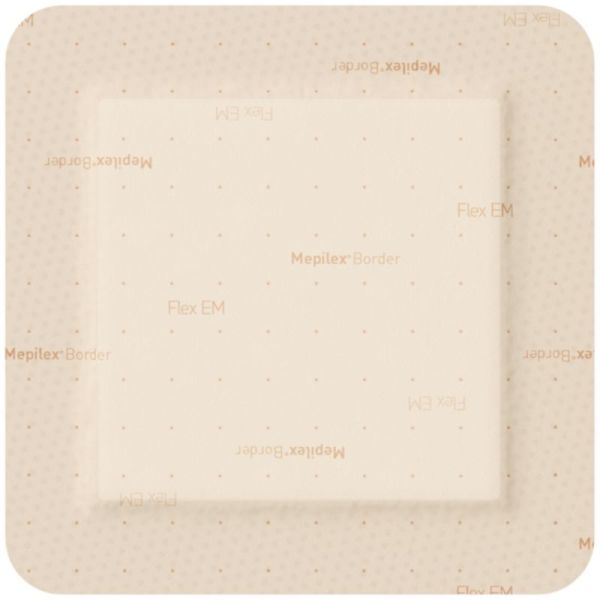 Molnlycke Health Care Mepilex Border Flex EM - 5 x 5 cm - 10 pansements - Confort, protection et cicatrisation
