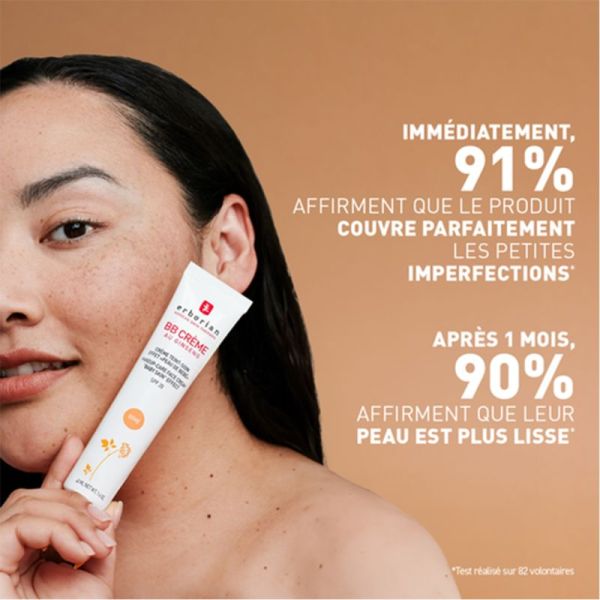 Erborian BB Crème au Ginseng 40ml Teinte Clair – Crème de teint soin effet peau de bébé