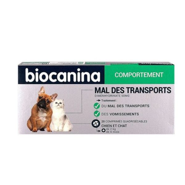 Biocanina Mal des Transports 20 comprimés