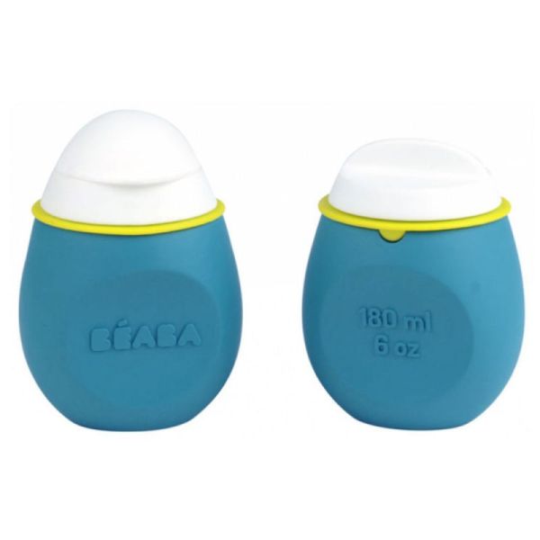 Béaba Set BabySqueez' 2en1 & Squeez'Portion 180 ml 4 Mois Couleur : Bleu