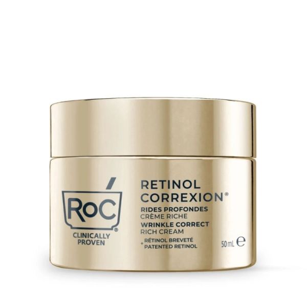 RoC Retinol Correxion Crème Riche Pour Rides Profondes 30 ml - 100 heures d'hydratation