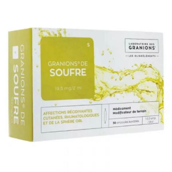 Granions de soufre 19,5mg/2ml 30 ampoules