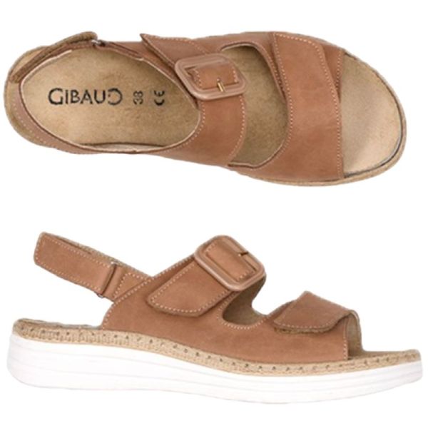 Gibaud CHUT Gela Havane - Chaussures Confort Femme Pieds Déformés