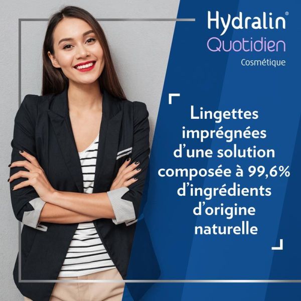 Hydralin Lingettes douces a l'extrait de lotus 10 lingettes