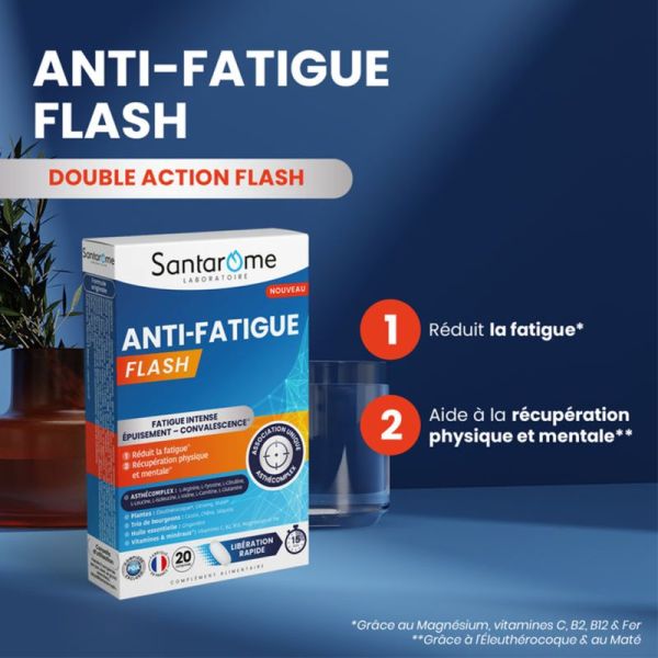 Santarome Anti-Fatigue Flash 20 Comprimés – Énergie et vitalité