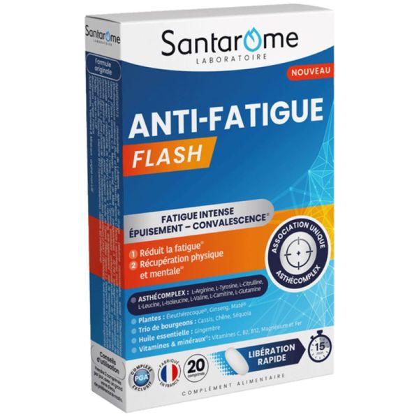 Santarome Anti-Fatigue Flash 20 Comprimés – Énergie et vitalité