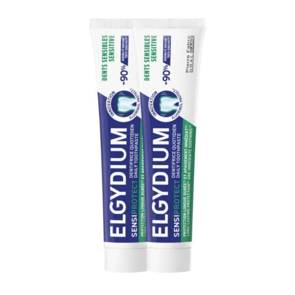 Elgydium Sensiprotect Dentifrice Duo Dents Sensibles 2x75ml – Protection et email