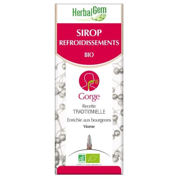 HerbalGem Sirop Refroidissements Bio 150 ml