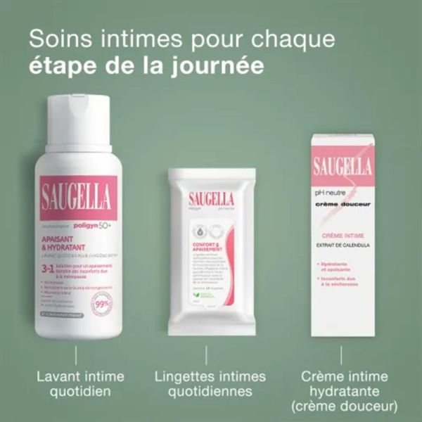 Saugella Poligyn 50+ Soin Lavant Intime Apaisant 250ml – Confort ménopause