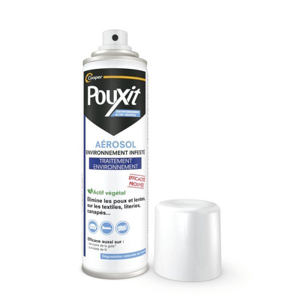 Pouxit Environnement Actif Végétal Traitement de l'Environnement - 100ml - Élimine poux, lentes et parasites