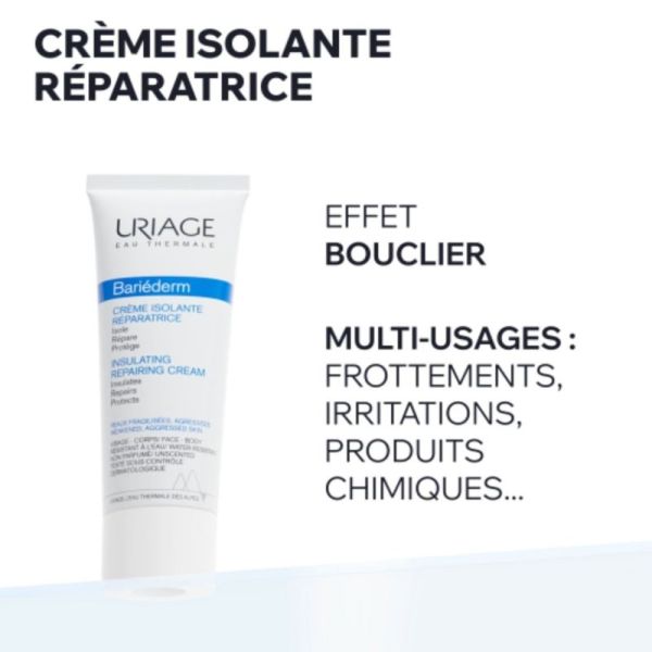 Uriage Bariederm Crème Isolante 75 ml - Protège contre les frottements et irritations des cuisses