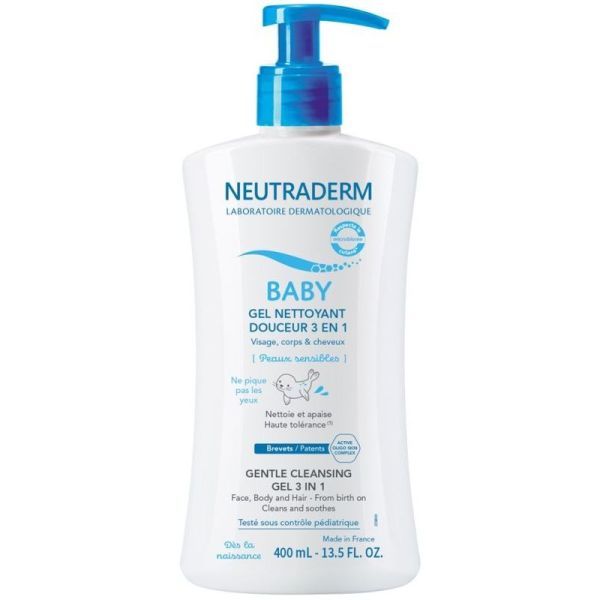 Neutraderm Baby Gel nettoyant douceur 3 en 1, 400 ml