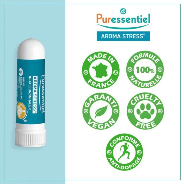 Puressentiel Aroma Stress Inhaleur aux 5 Huiles Essentielles - 1ml